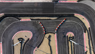 vue arérienne du circuit d'alès